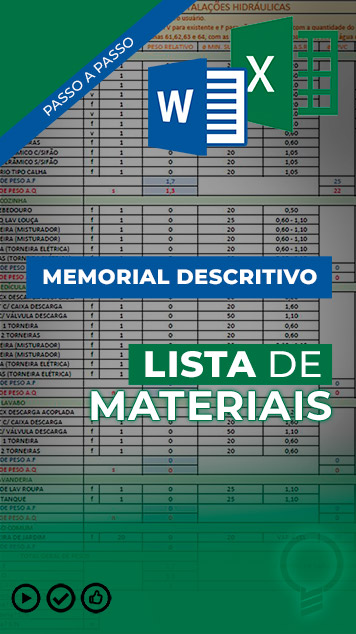 Lista de Materiais e Memorial Descritivo Projeto Hidrossanitario So Easy Mentoria Pranchar